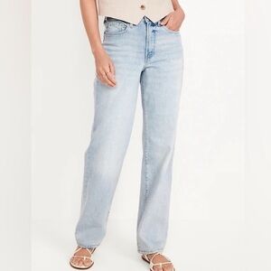 Old Navy High Rise OG Loose Jeans Light Wash Size 4